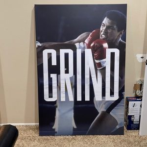 Mohammed Ali canvas decor for home gym or office.